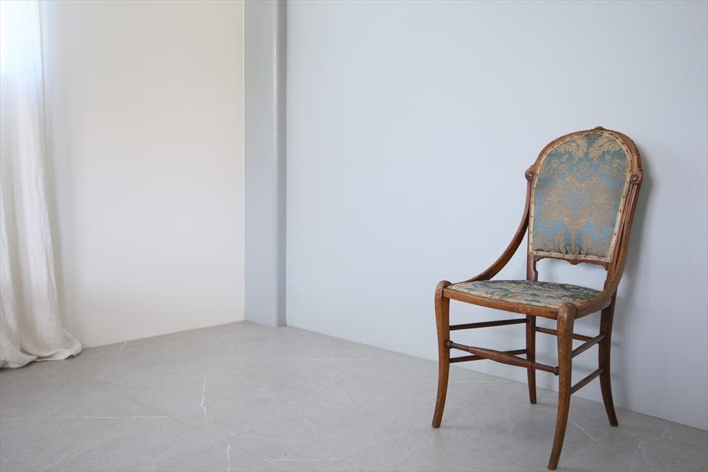 英国アンティーク木製ベッドルームチェア/椅子イス/飾り棚/キッチン(89