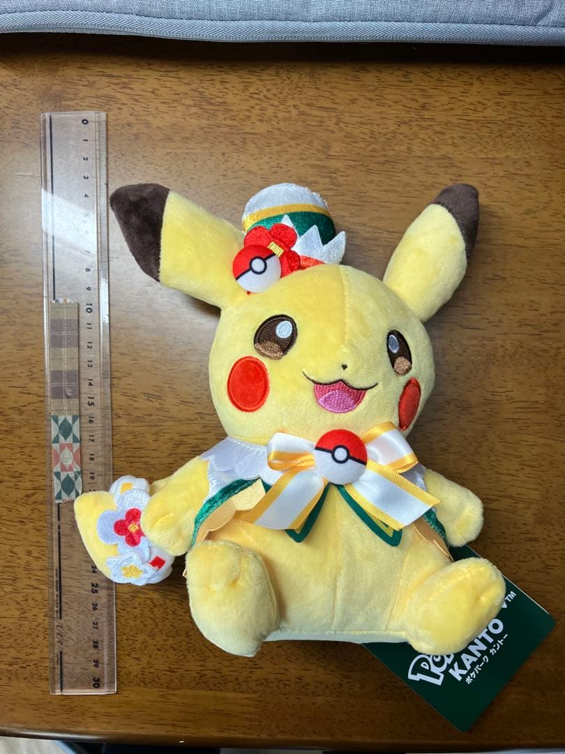 ポケパークカントー限定 ピカチュウ帽子あり マスコットぬいぐるみ