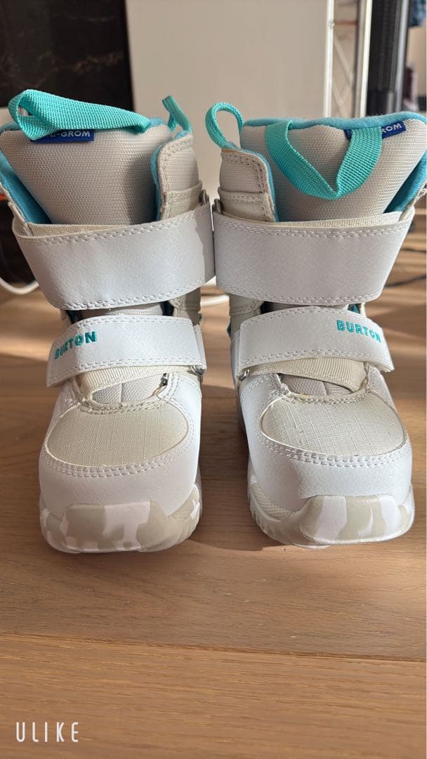 BURTON 子ども用スノーボードブーツ ホワイト/ターコイズ 16.5cm チェスト☆カウンター下収納 チェスト/カントリーテイスト/リビング