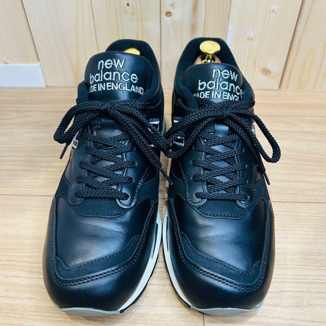 未使用級】ニューバランス M1500BK 英国製 27cm オールレザー 黒
