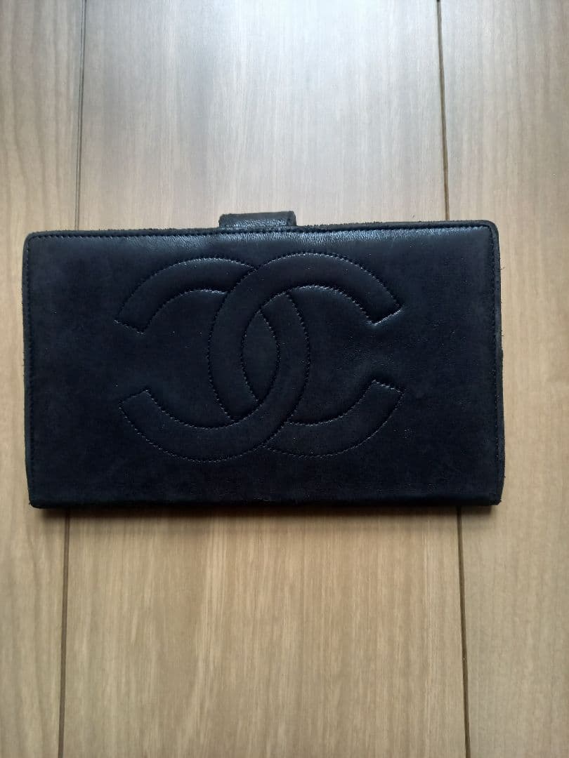 シャネル CHANEL ブラックレザー 長財布 ココマーク - メルカリ