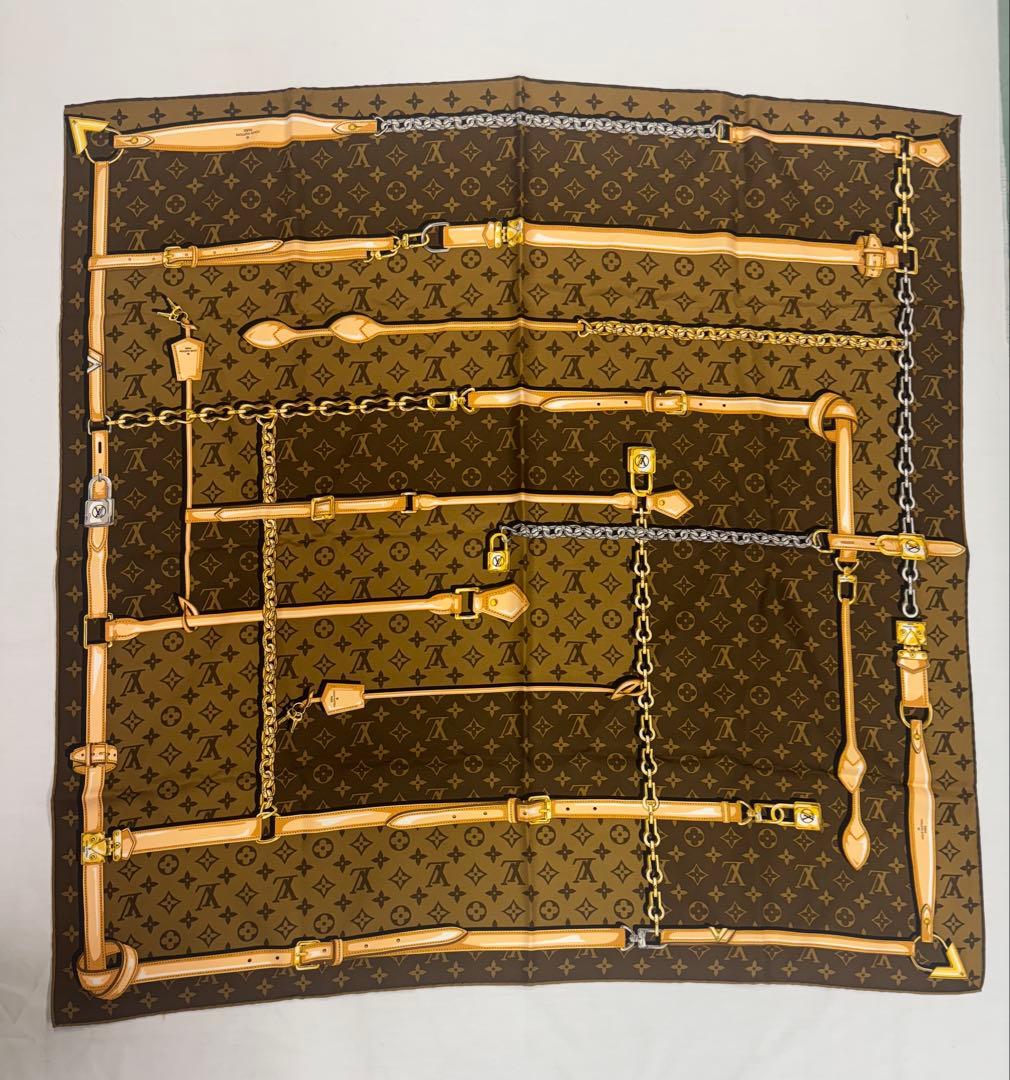 ルイ・ヴィトン チェーンデザイン スカーフ ルイ・ヴィトン LOUIS VUITTON/スカーフ カレ・モノグラムコンフィ