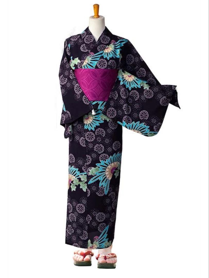 浴衣　アナスイ　ANNA SUI 花柄　歯車　オリエンタル　紫　パープル 2025 YUKATA COLLECTION | アナ スイ ミニ | 松坂屋名古屋店公式 SHOP BLOG