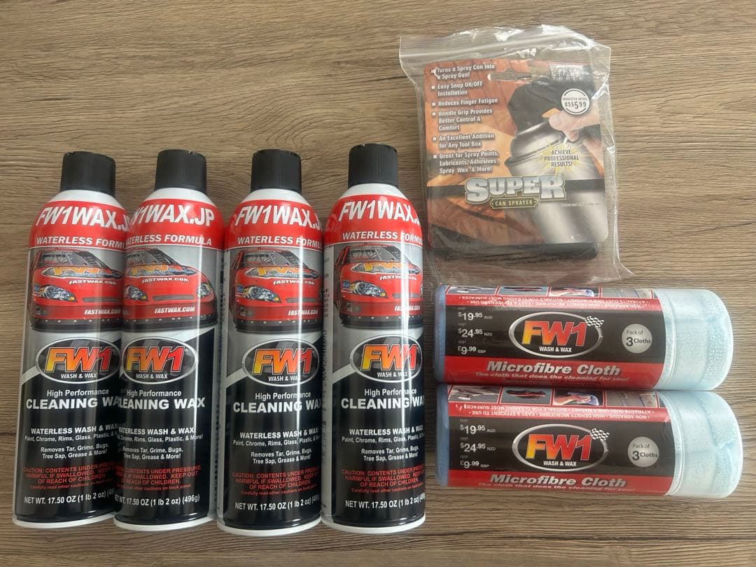 総額15000円⭐︎FW1 WAX.JP 愛車用高機能ワックス 水なし洗車＆ワックス剤【FW1】3本セット