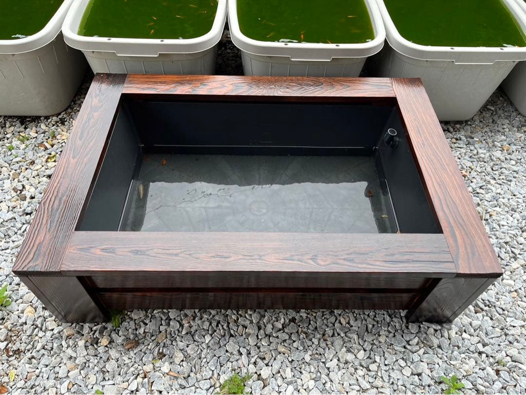 めだか飼育用品 木枠 ビオトープ トロ舟 60L - メルカリ