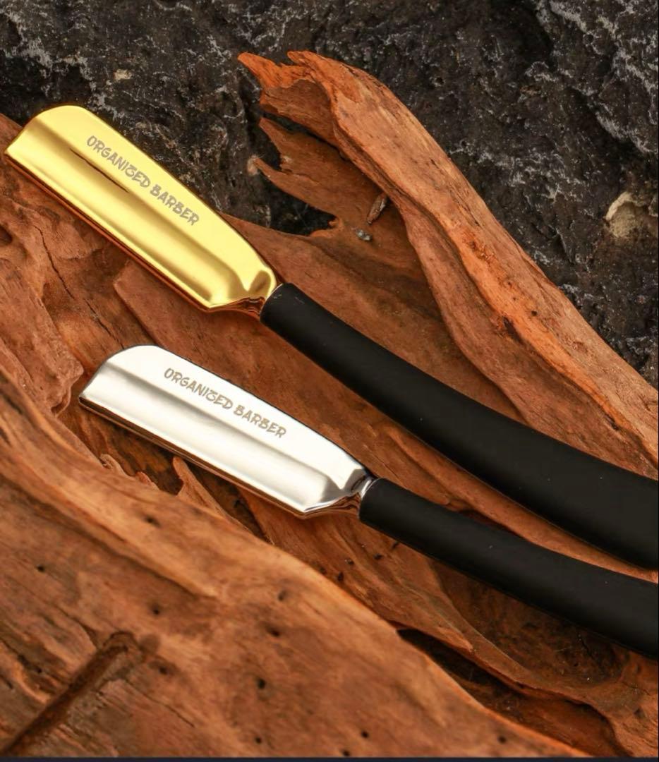 ラス1 NEW フェザー 日本剃刀 レザー かみそり 理容 barber 金色