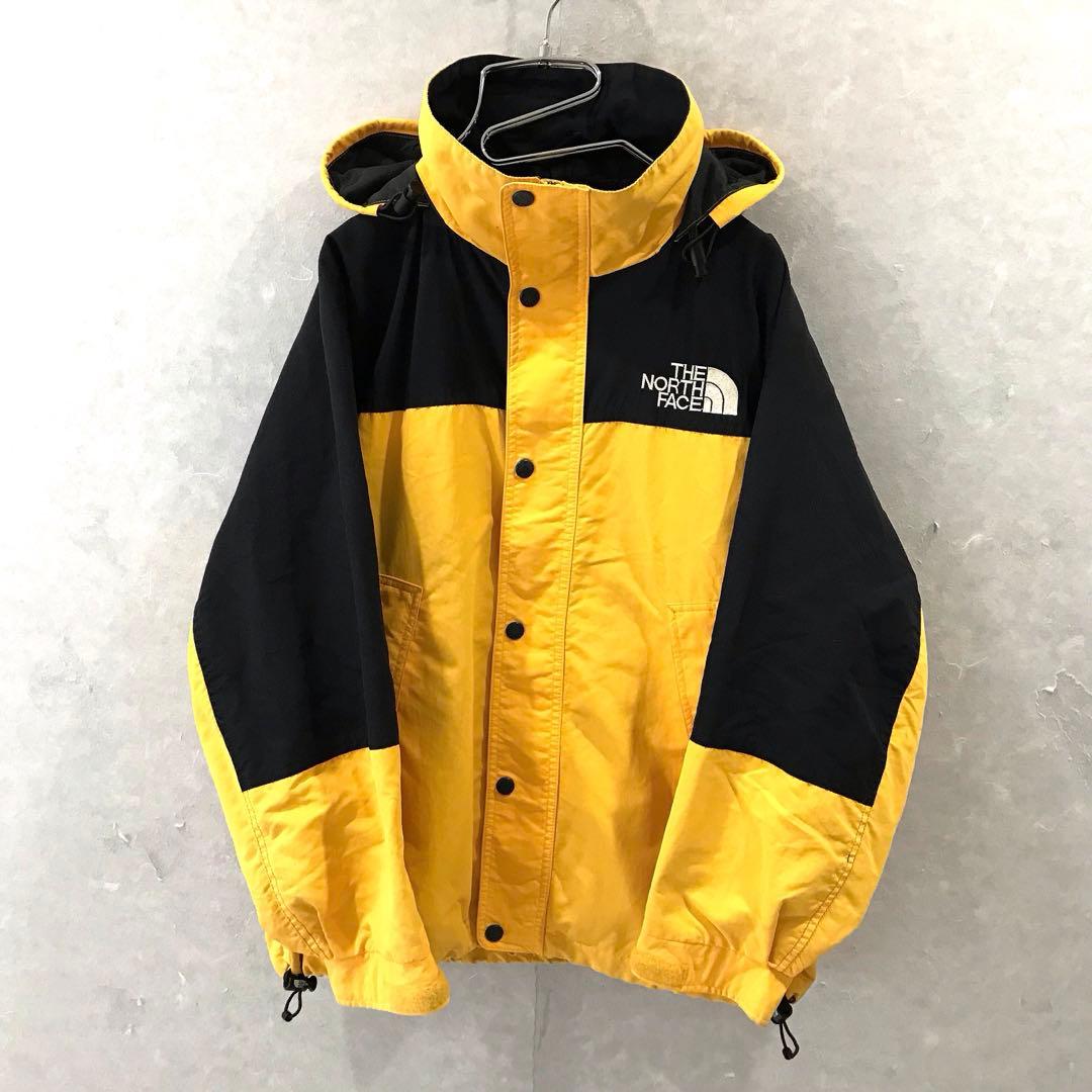 THE NORTH FACE マウンテンパーカー イエロー×ブラック S - メルカリ