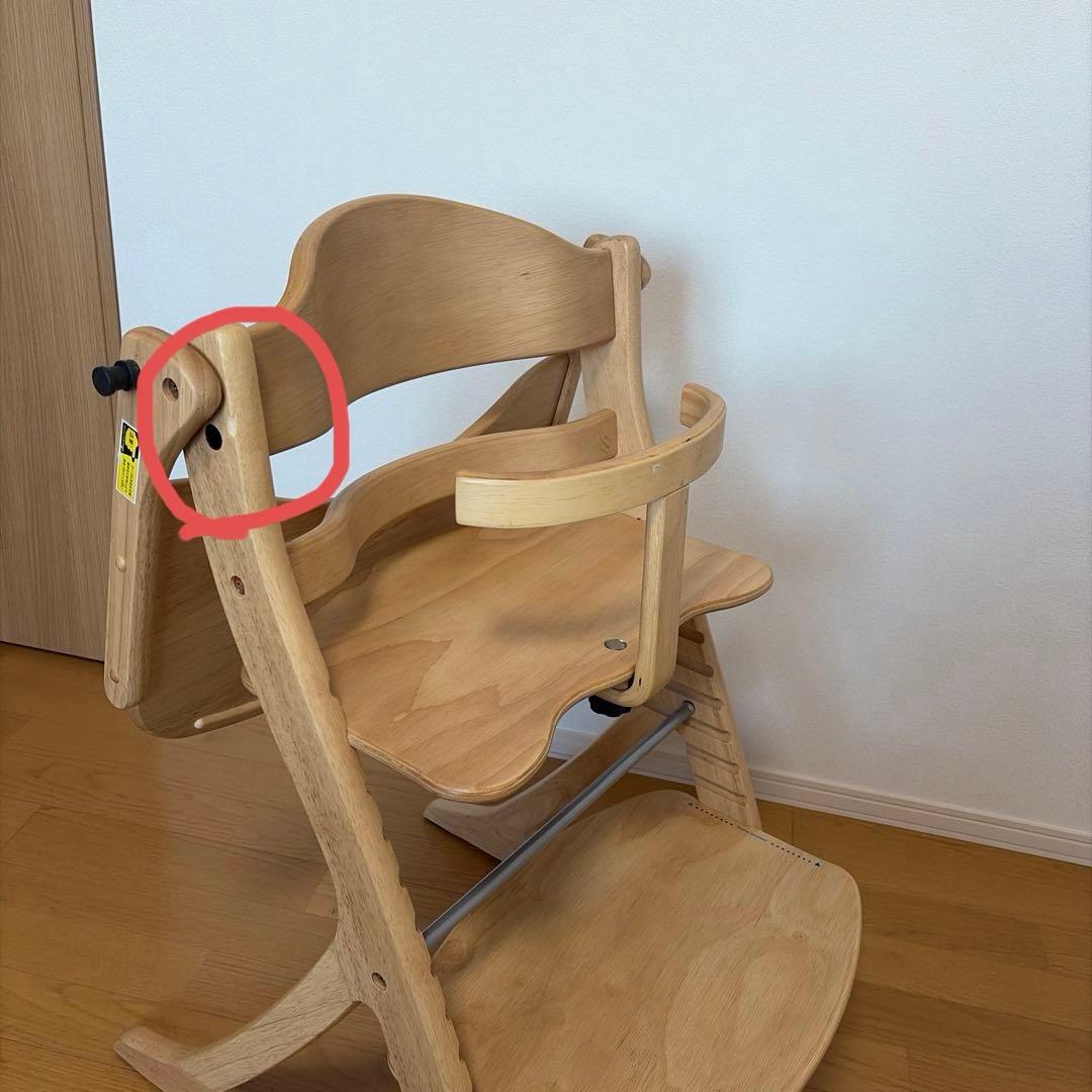 美品 大和屋すくすくチェアスリムプラステーブルガード付ハイチェア