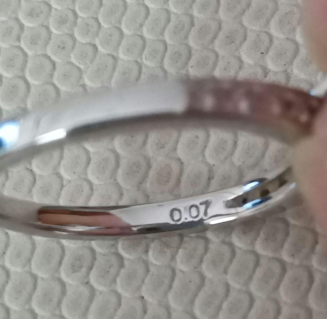 美品☆TASAKIのアクアマリン✕ダイヤ PT900 指輪 10号リング 刻印有