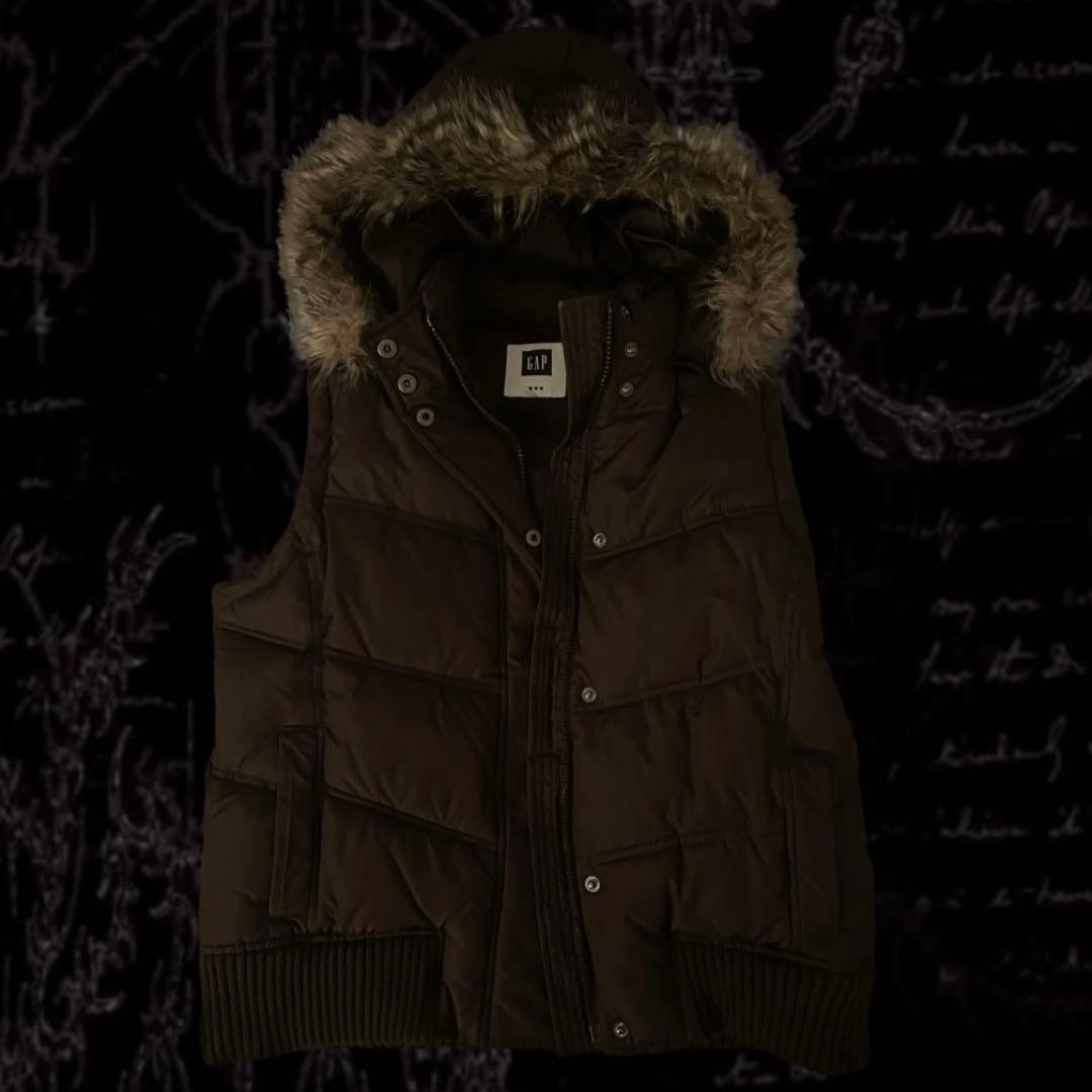 00s archive old gap 平成 ギャル男y2k ファーダウンベスト - メルカリ