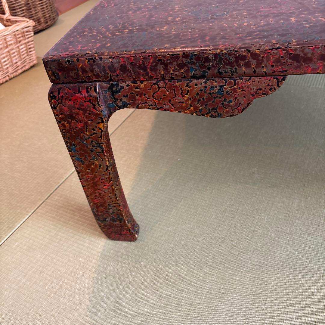 津軽塗 テーブル 座卓 伝統工芸品 漆塗り 別途脚部発送の為脚分だけ