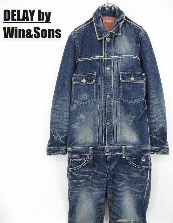 DELAY by Win&Sons ツナギ オールインワン デニム 2 岡山児島 DELAY by Win&Sons ツナギ オールインワン デニム 2 岡山児島 - メルカリ