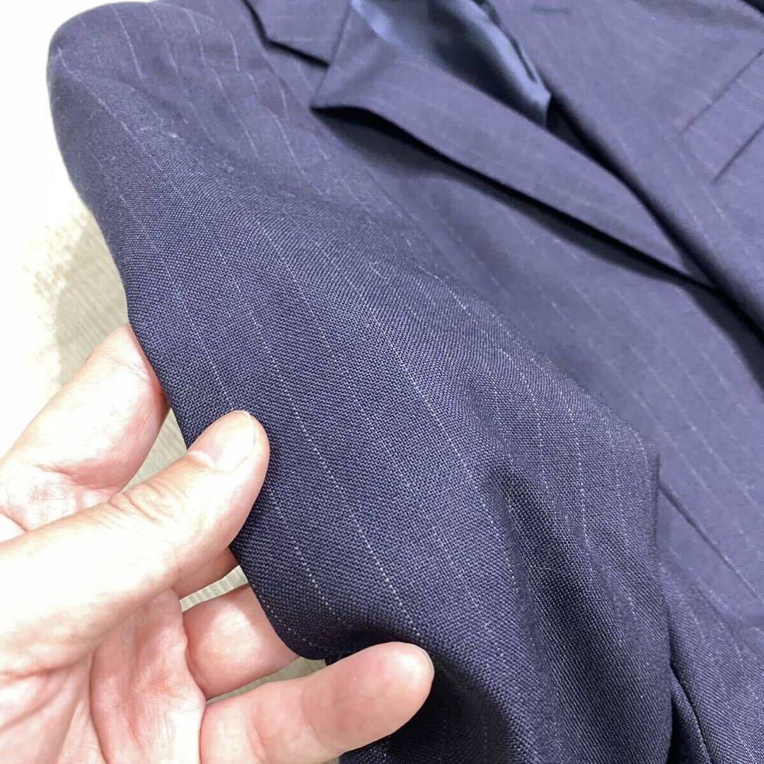 TOMORROWLAND BLUE WORK ストライプ スーツ セット 46 - メルカリ