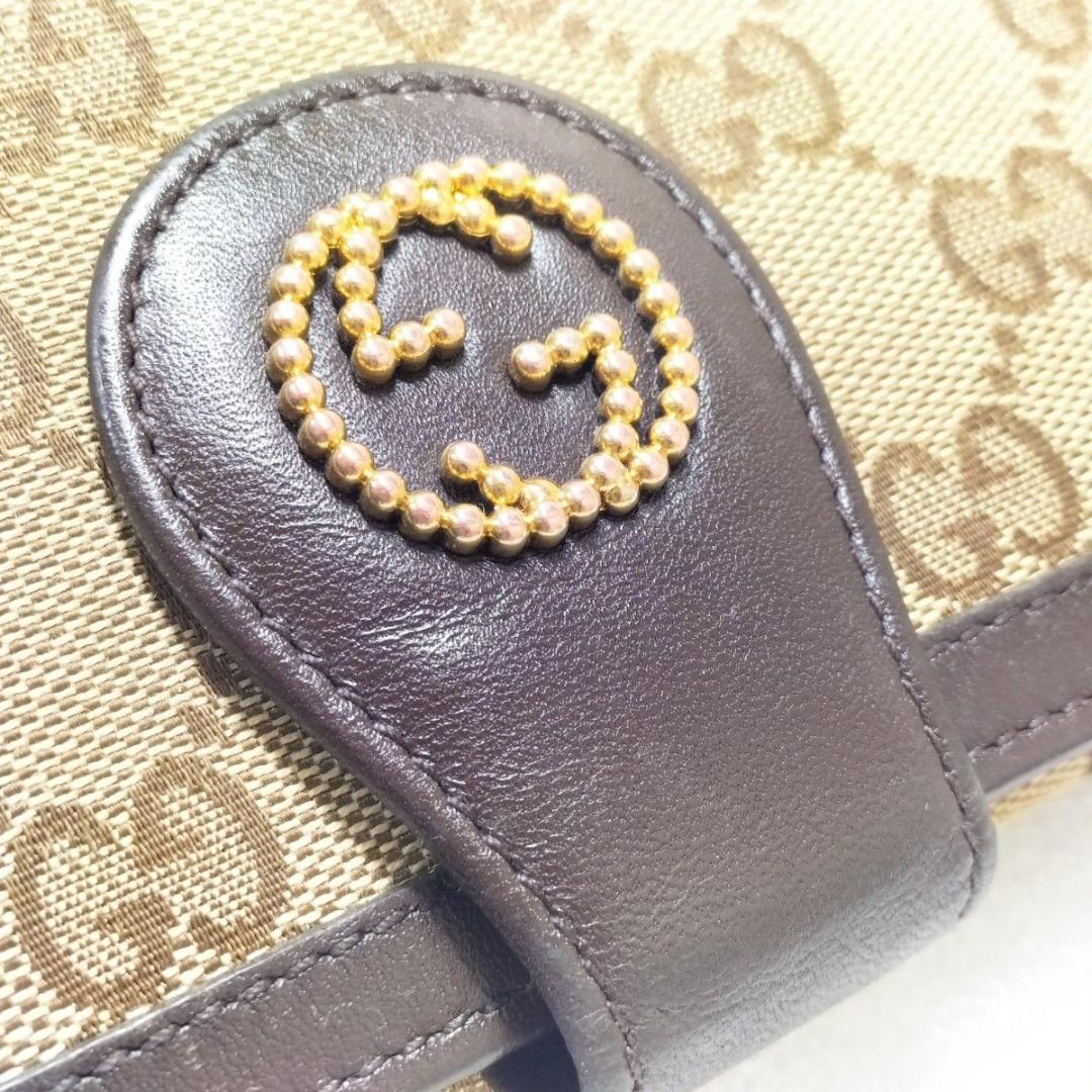 GUCCI 長財布 インターロッキングG GGキャンバス ブラウン 正規品 人気