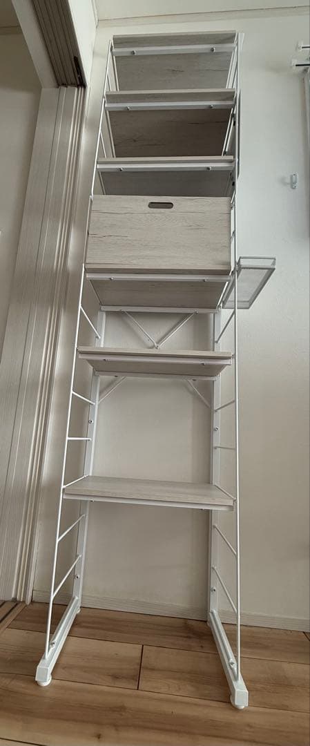 ニトリ　Nポルダ幅40センチ　追加パーツ付き　ホワイト　白 ニトリ（NITORI） 幅40cmセット 突っ張り壁面収納Nポルダ上段追加