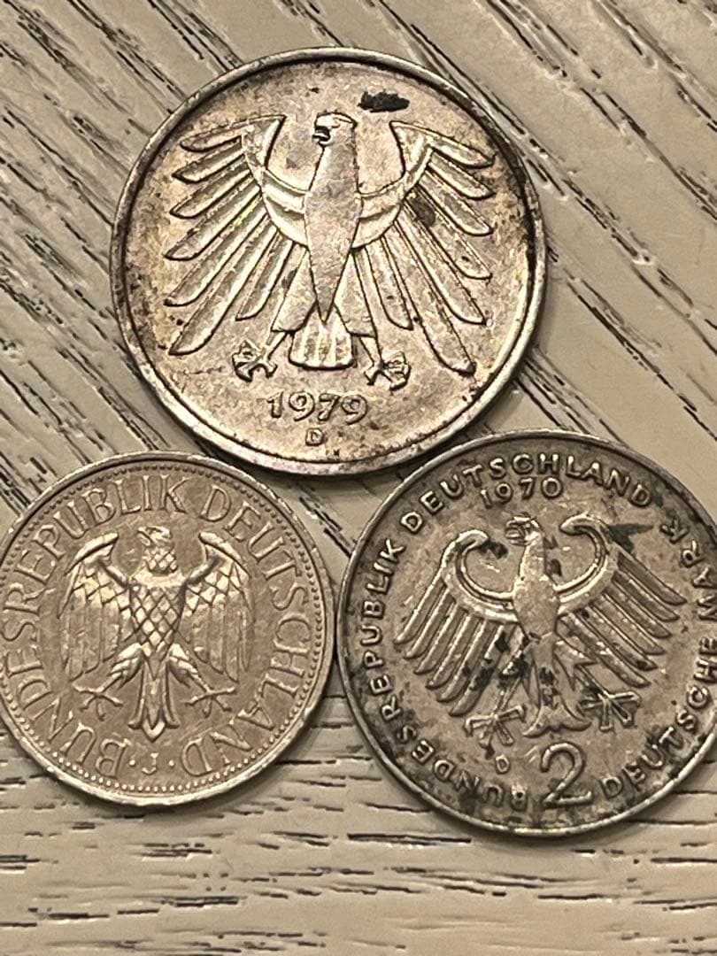 ドイツ 旧貨幣 1マルク2マルク5マルク - メルカリ