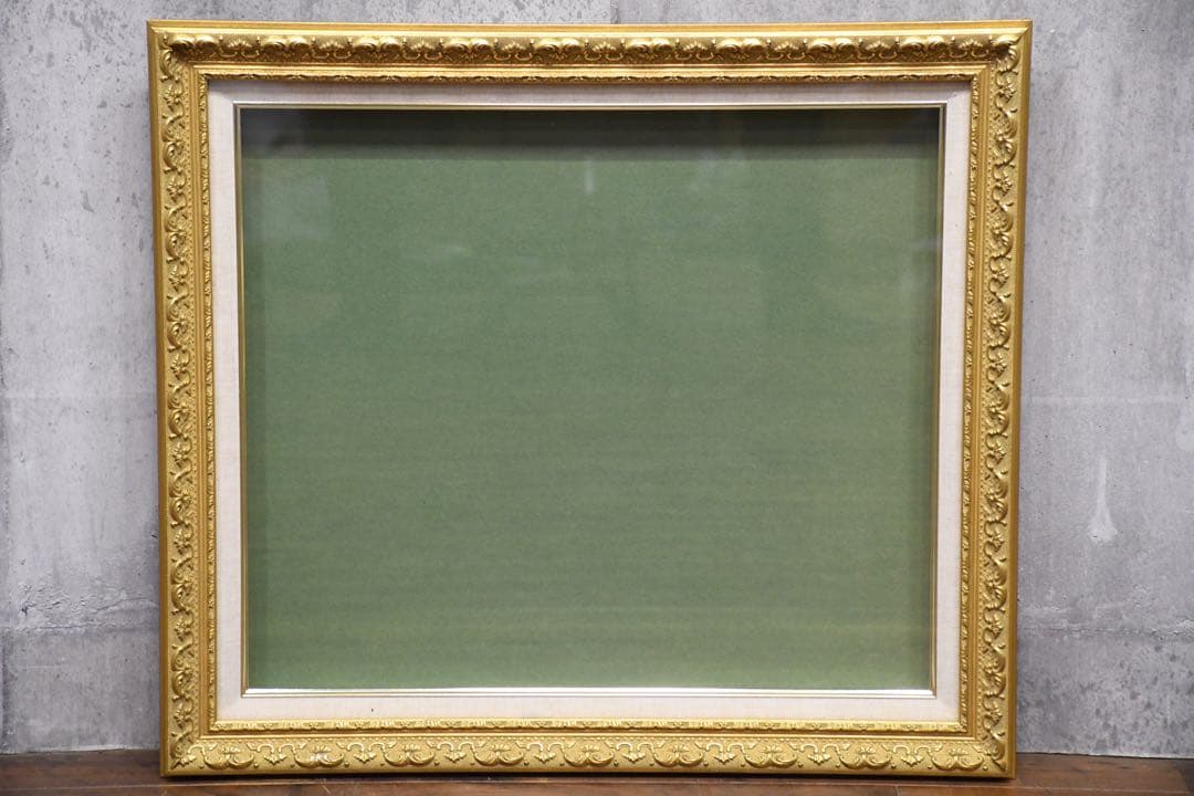 ECE143 ゴールドレリーフ 空額 油彩額 F10号 アクリル 油彩用 額縁 油絵額縁 8200/ホワイトゴールド F10号（530×455mm） 前面UVカット