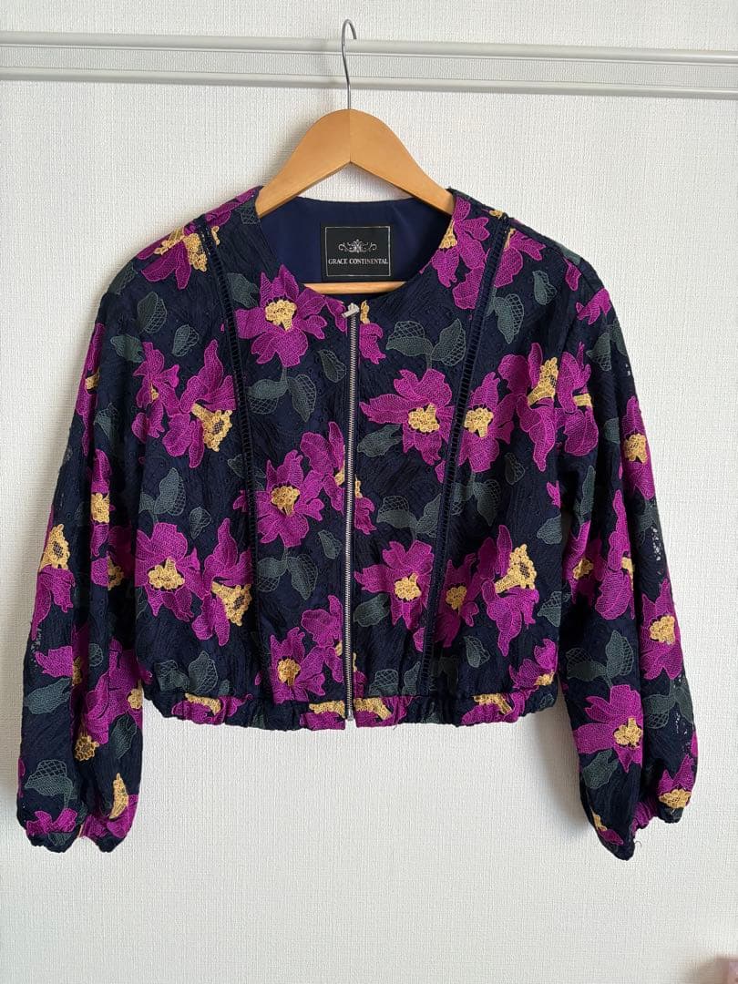 グレースコンチネンタル 刺繍ブルゾンの通販はau PAY マーケット