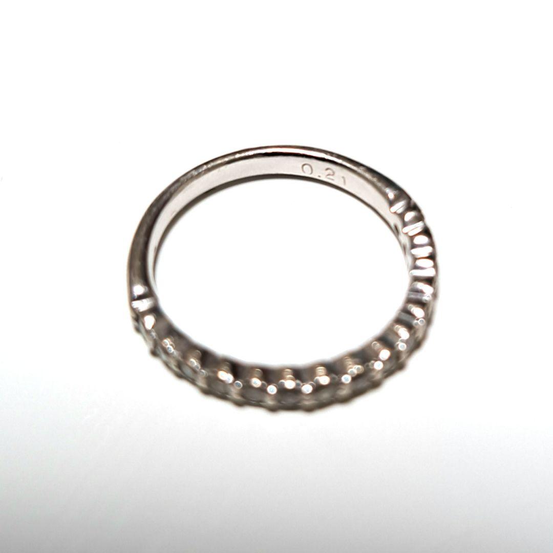4号 K18WG ダイヤモンド 0.21ct ハーフエタニティ