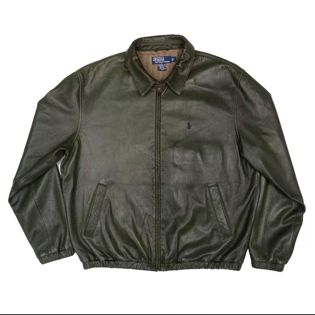 ラルフローレン レザージャケットスイングトップタイプ オリーブ