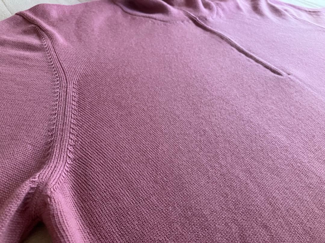 GRAN SASSO メリノウール 12G ハーフジップニット ピンク 52 - メルカリ