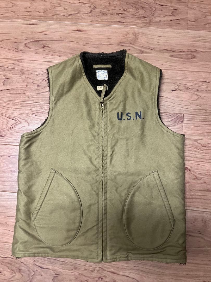 極美品 リアルマッコイズ アルパカベスト デッキベスト カーキ - メルカリ