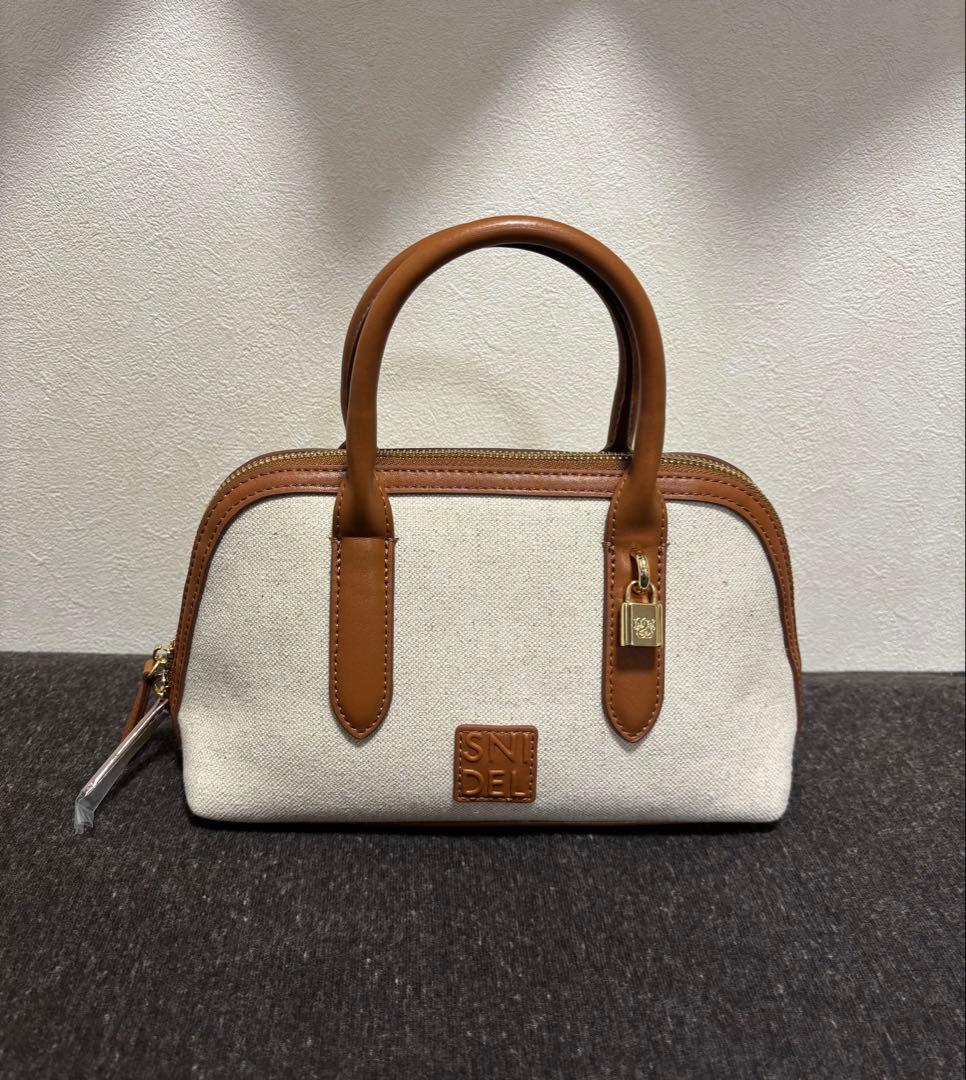 《新品未使用》SNIDEL ラウンドミニボストン　キャメル