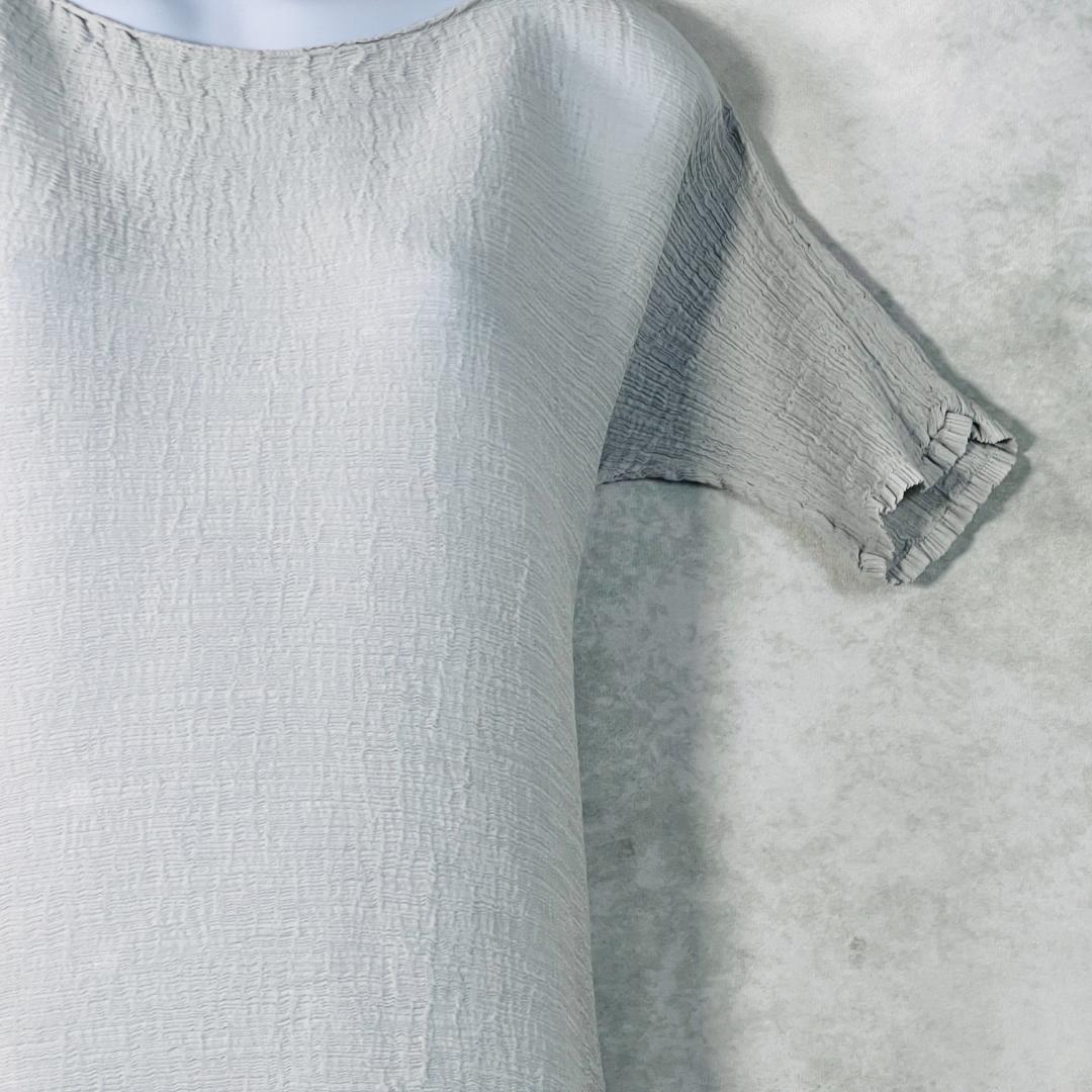 美品☆イッセイミヤケ】 変形プリーツチュニック グレー系