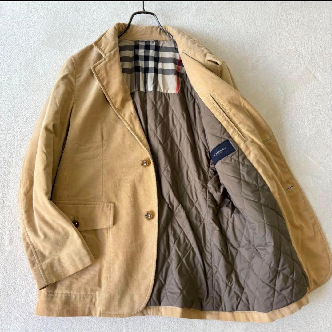 シルク混】バーバリーコーデュロイ テーラードジャケット ノバチェック