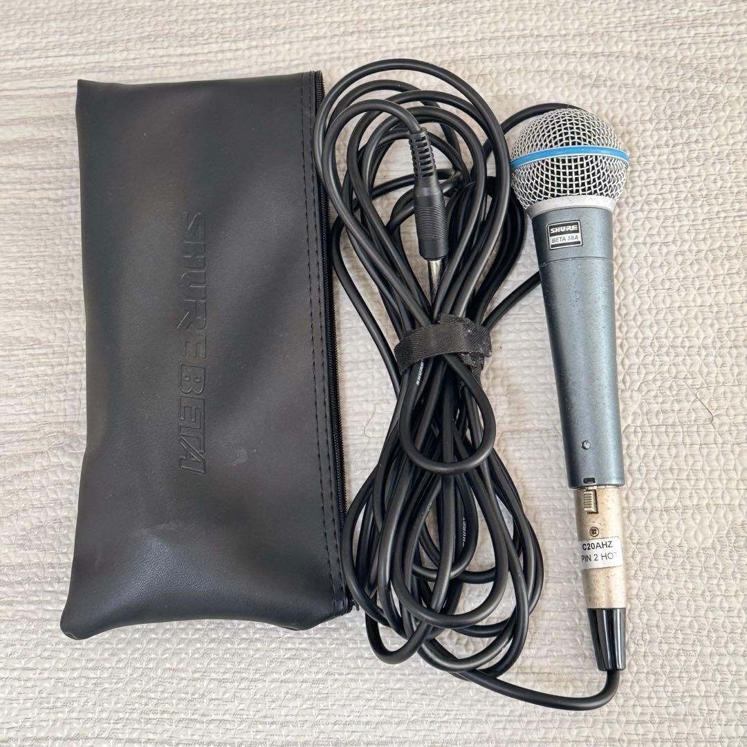 便利セット★お値下可SHURE BETA58A C20AHZボーカルマイクセット SHURE BETA 58A ボーカル ダイナミックマイクロホン BETA 58A-J シュア