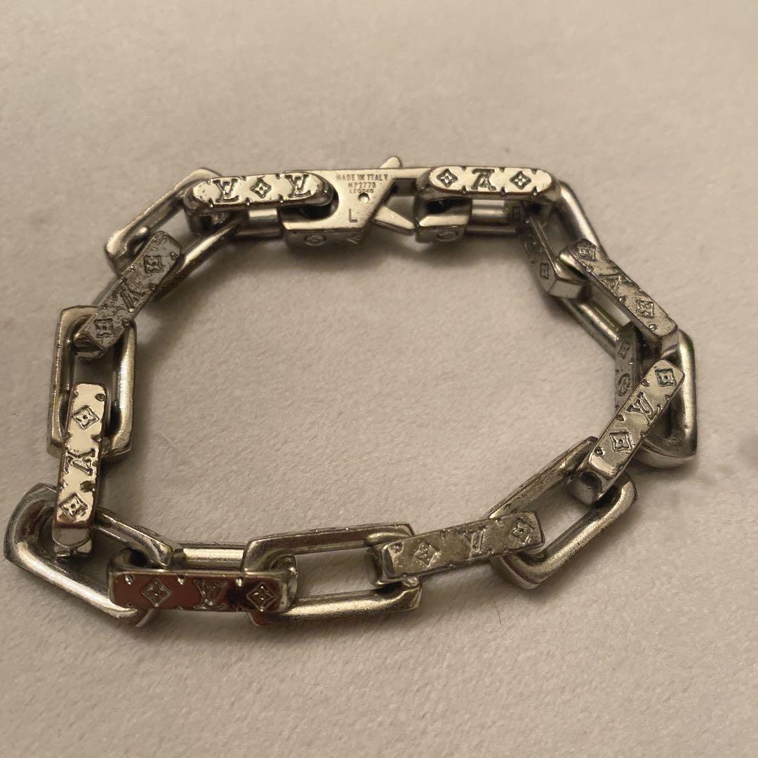 Louis Vuitton シルバーリンクチェーンブレスレット - メルカリ