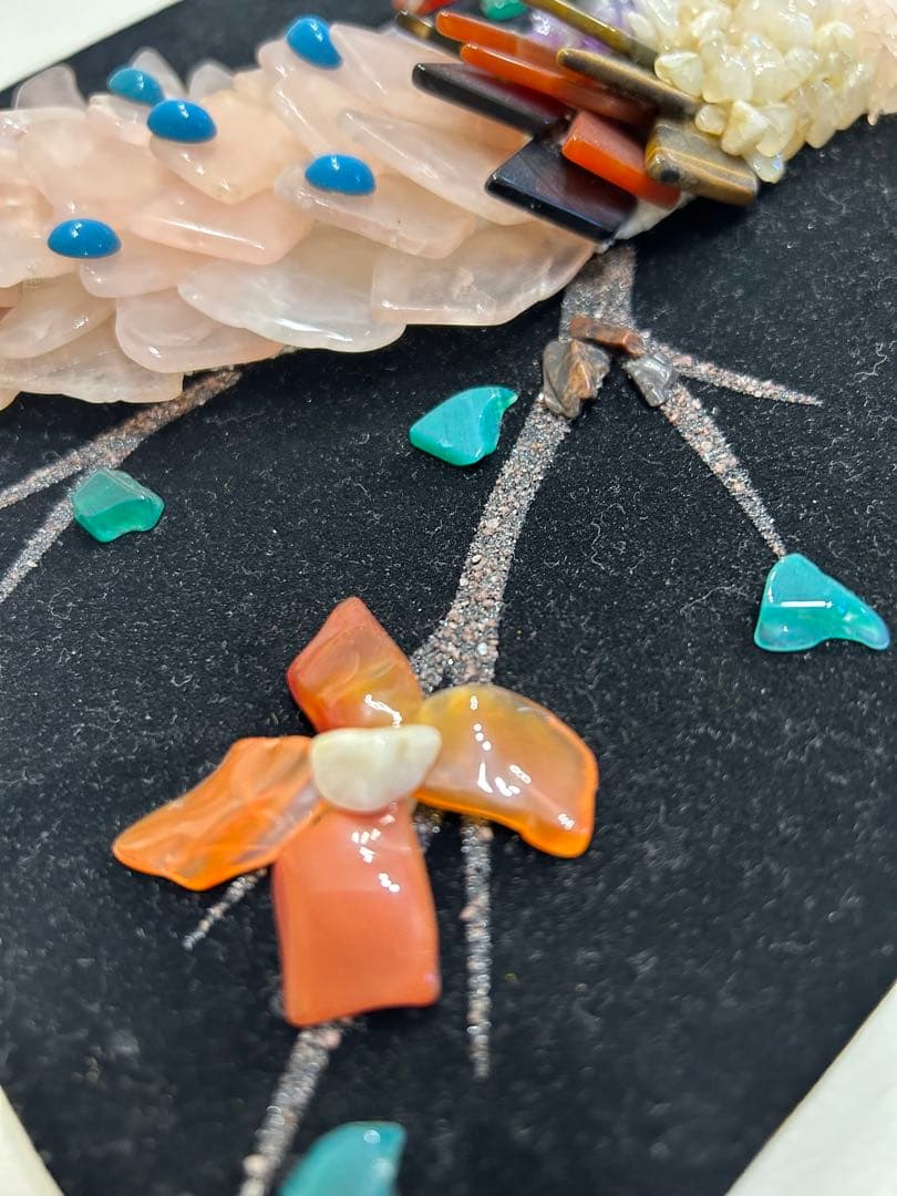 コメント必須！天然石絵画 孔雀 - メルカリ