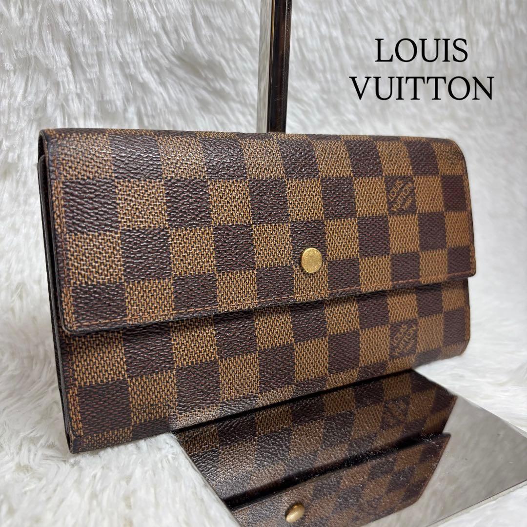 ✨高級✨ ルイヴィトン 長財布 三つ折り ダミエ ポルトトレゾール