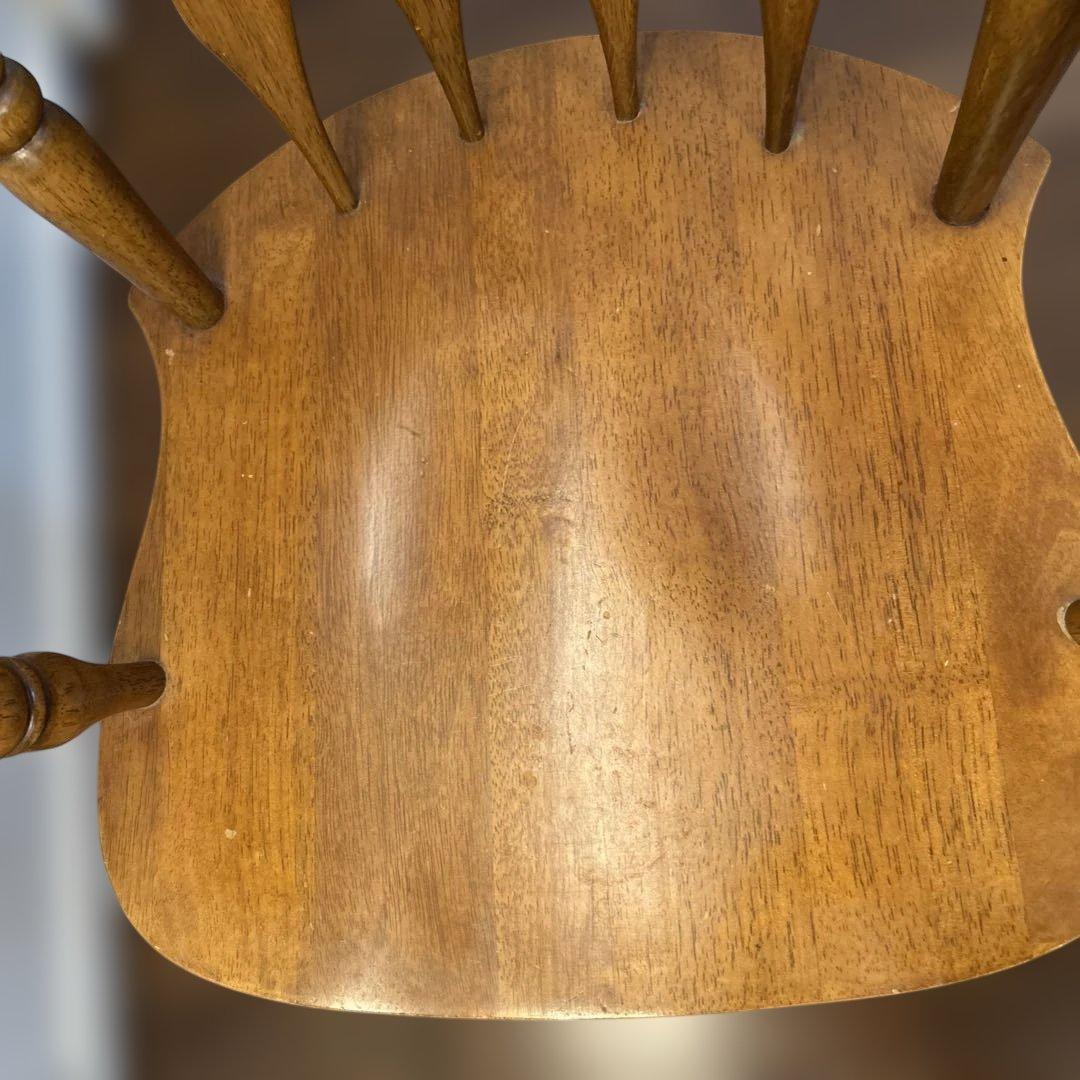 ジャンク・アンティーク家具・木製スピンドルバックチェア・アメリカン