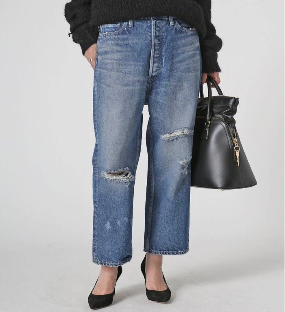 [MADISONBLUE]CRASHED SAROUELデニム 01 MADISONBLUE / マディソンブルー】CRASHED SAROUEL PANTS DENIM