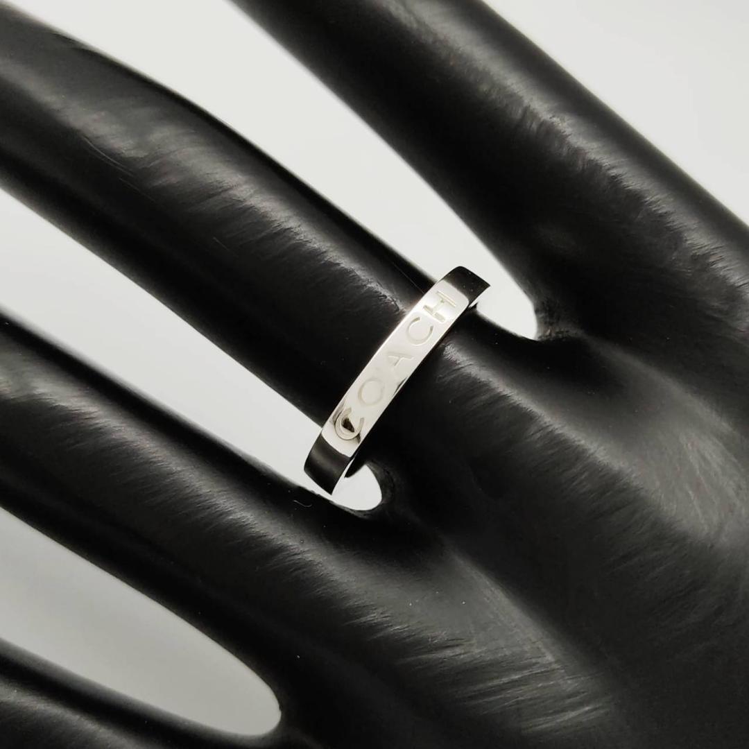 極美品】✨コーチ リング14.5号 ロゴ ノーツ シルバー COACH 指輪