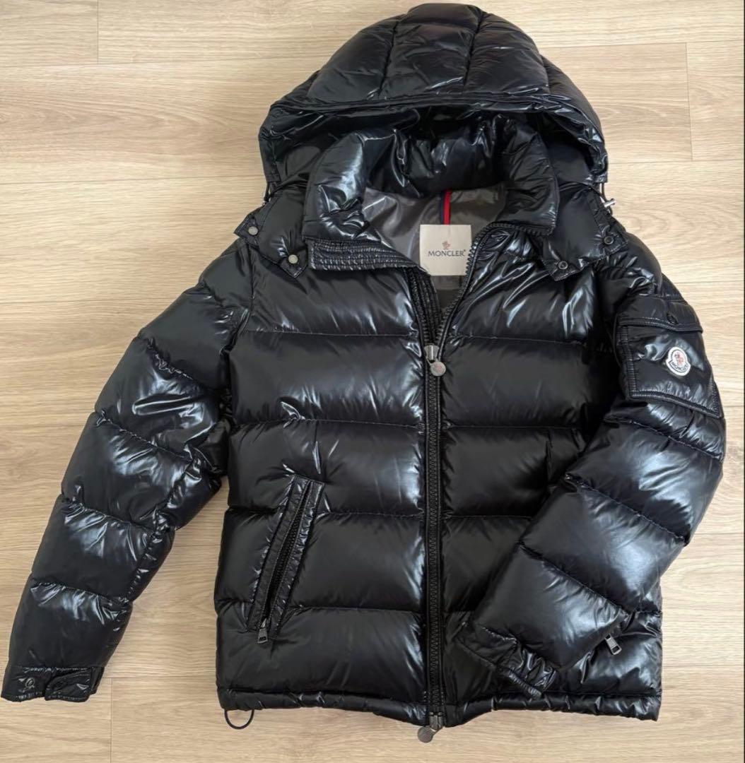 モンクレール　ダウンジャケット　マヤ　サイズ1 ブラック ブラック Moncler Mayaショートダウンジャケット : ショートダウン