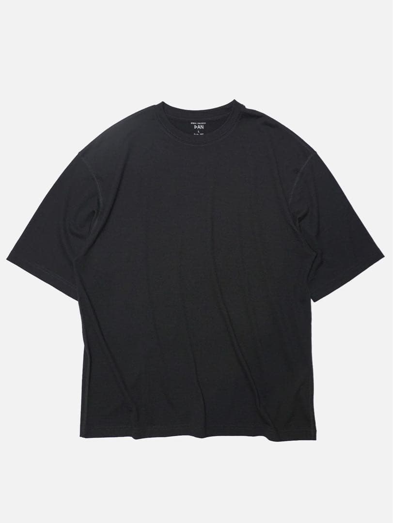 【新品】 DAN Wool Oversized Tee Black Yacaia - Y-0009 Oversized Cashmere Blend T-Shirt - Black