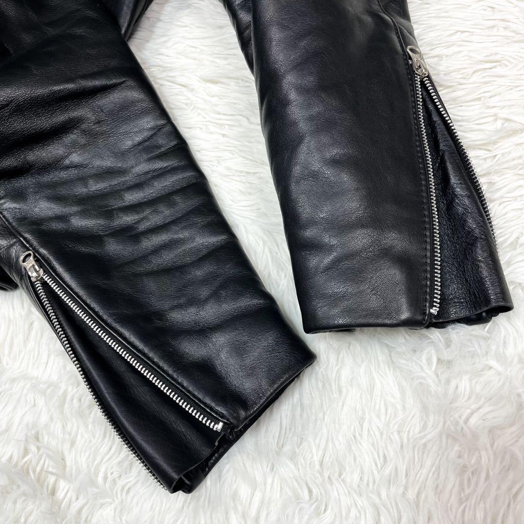 美品 バンソン 希少タイプD レザージャケット 裏地キルティング ロゴ総