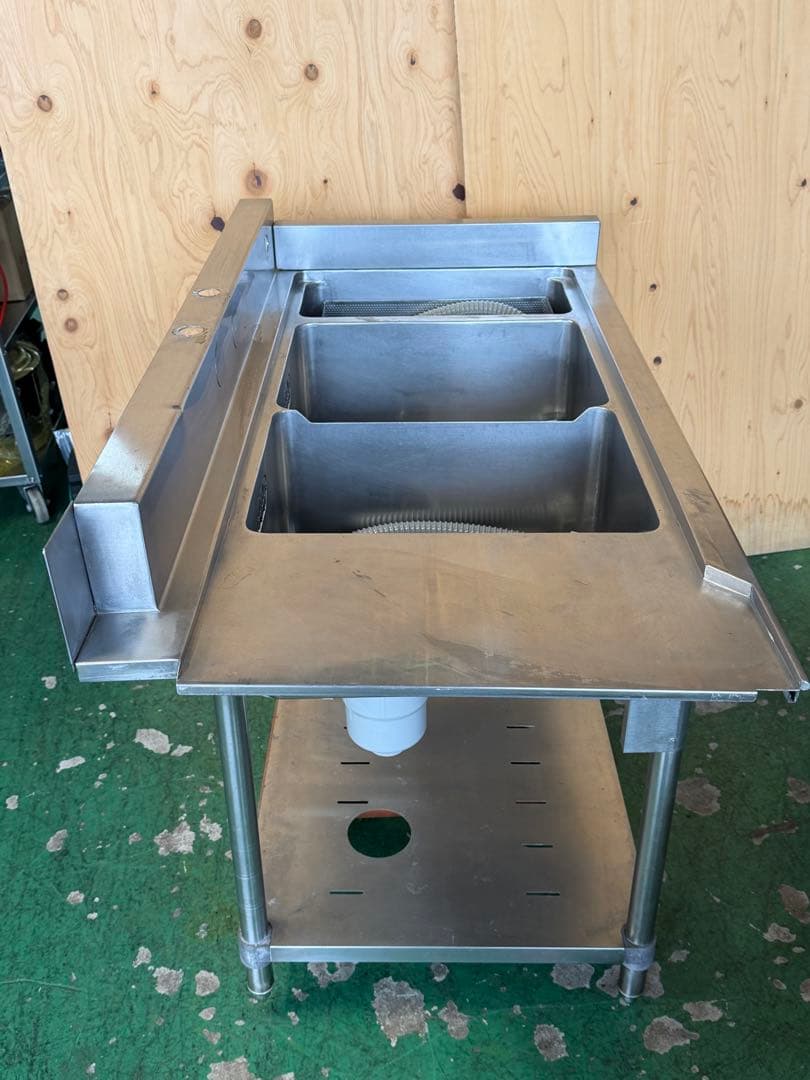 マルゼン左ソルイド2槽シンクゴミ籠付 1250x650x800(+120) - メルカリ