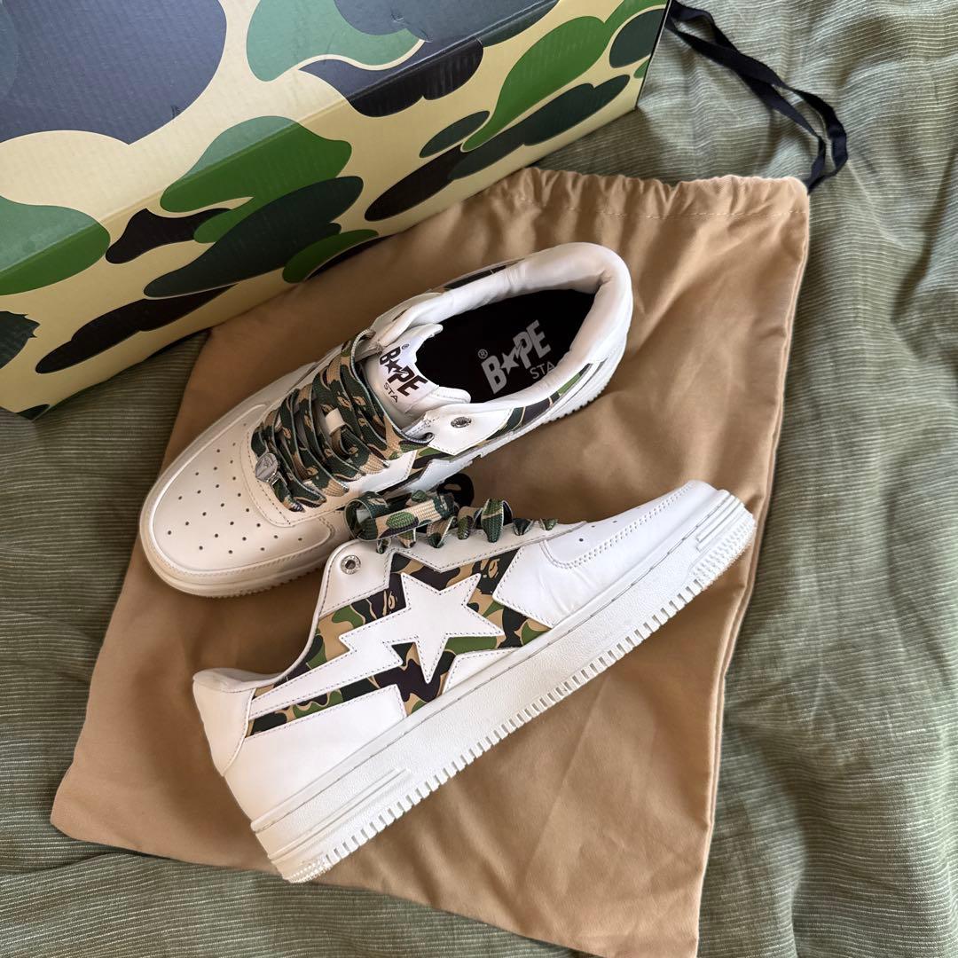 A BATHING APE BAPE STA ホワイト/カモフラージュ 28cm - メルカリ