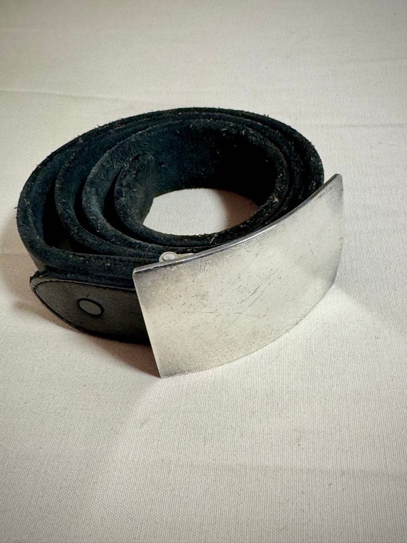 BACKLASH ダブルショルダー　シルバーバックルベルト ISAMU KATAYAMA BACKLASH SILVER PLATE BUCKLE BELT / DOUBLE SHOULDER
