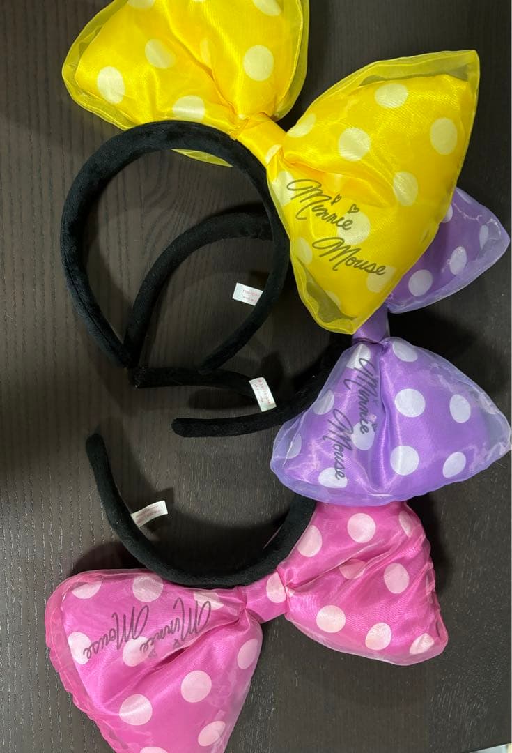 ディズニー公式ミニーカチューシャまとめ売り3点 ほぼ未使用 - メルカリ