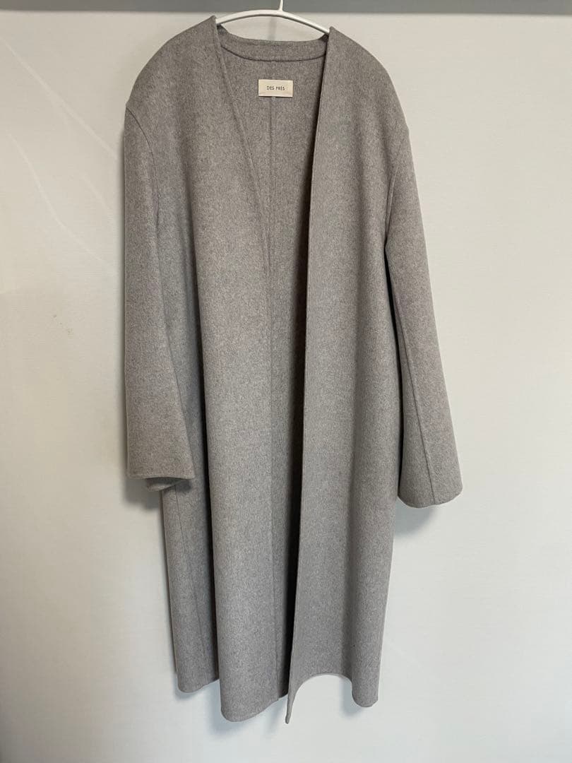 デプレ 2023AW ダブルフェイスメルトンビーバー ノーカラーコート