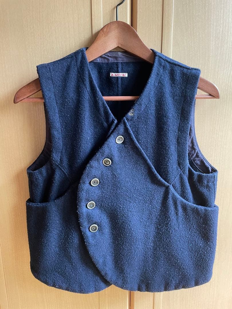 KAPITAL】変形シルエット メルトン パンベスト S - メルカリ