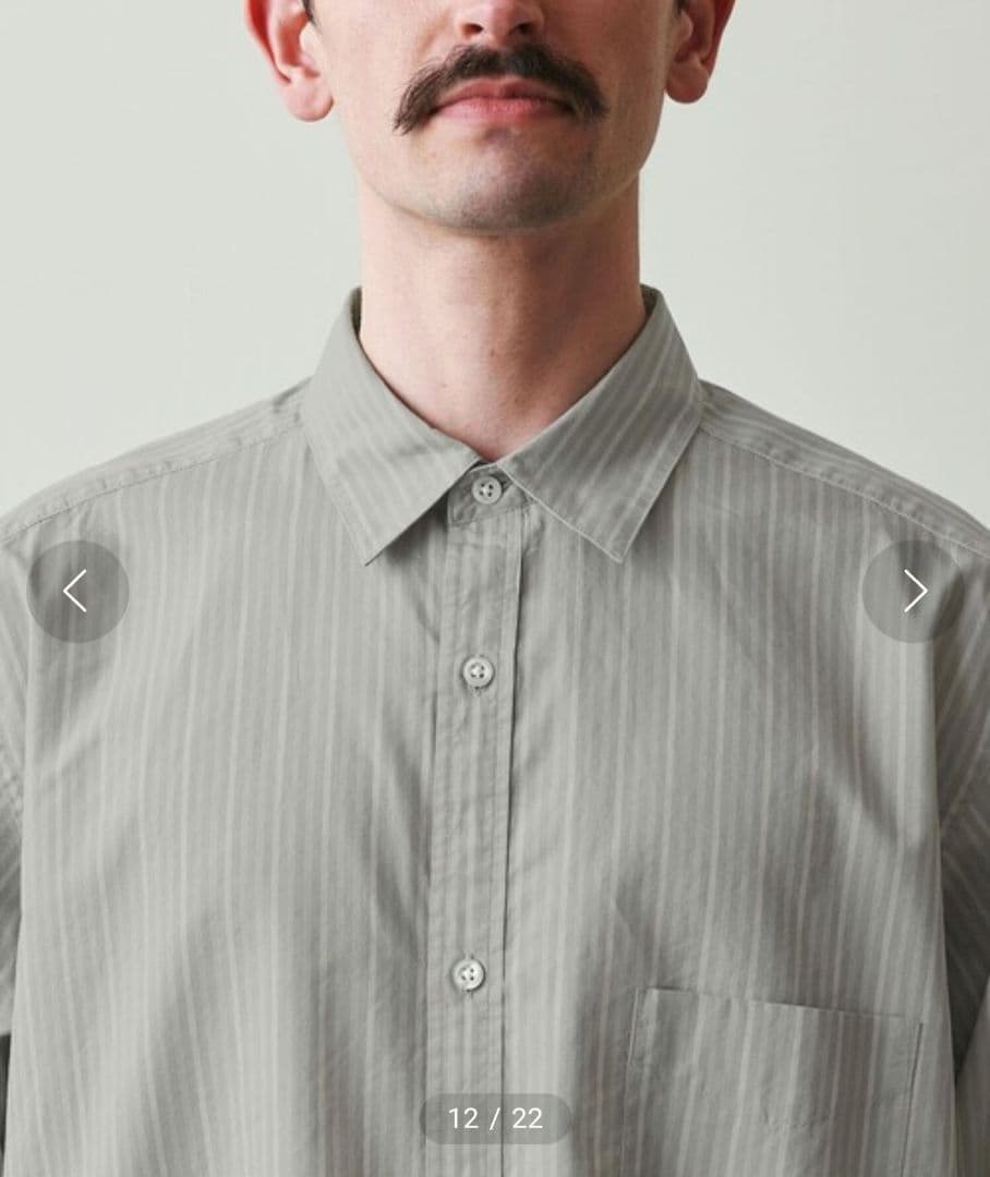 極美品☆スティーブンアラン ストライプ レギュラーカラー シャツ XL 2