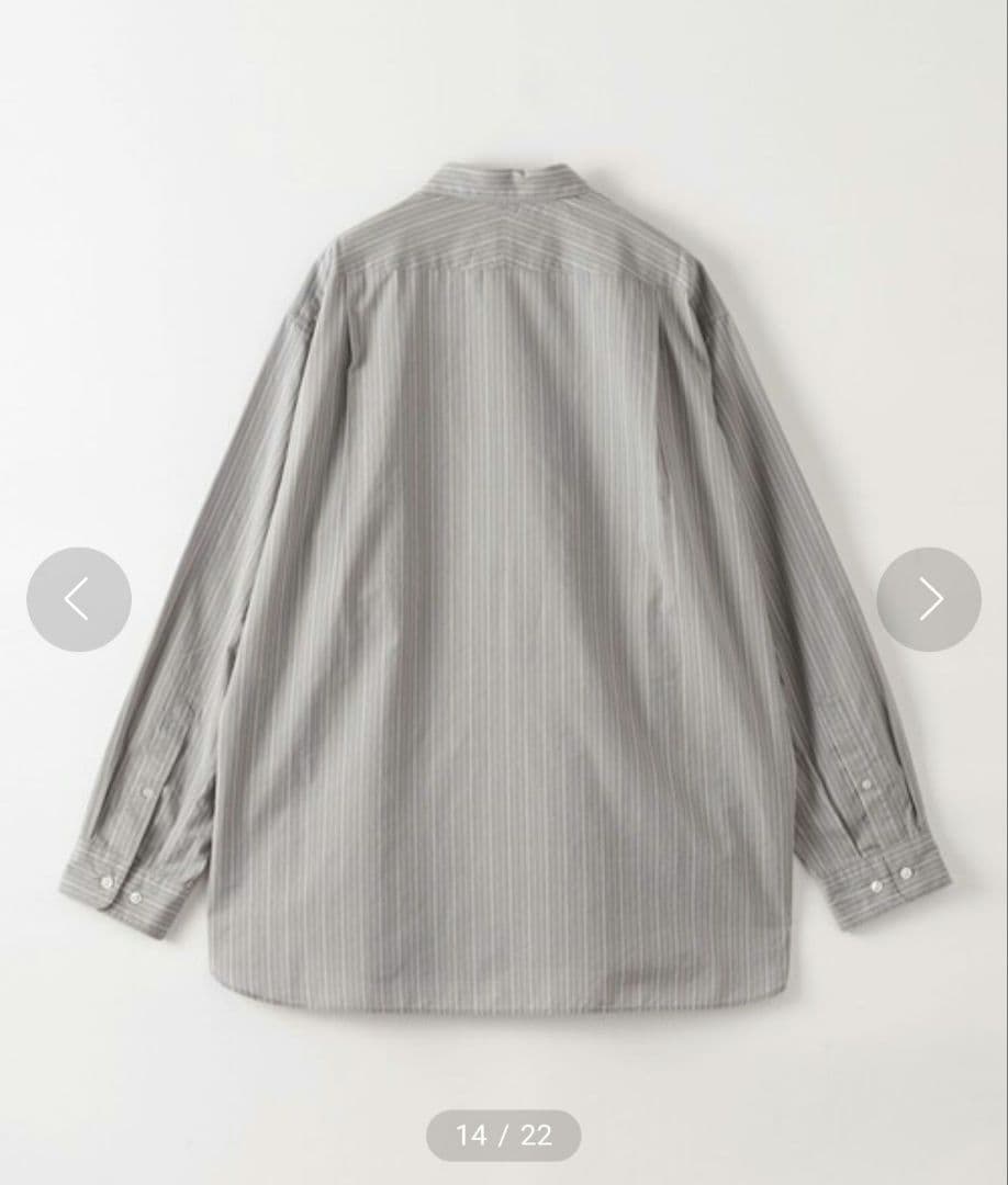 極美品☆スティーブンアラン ストライプ レギュラーカラー シャツ XL 2