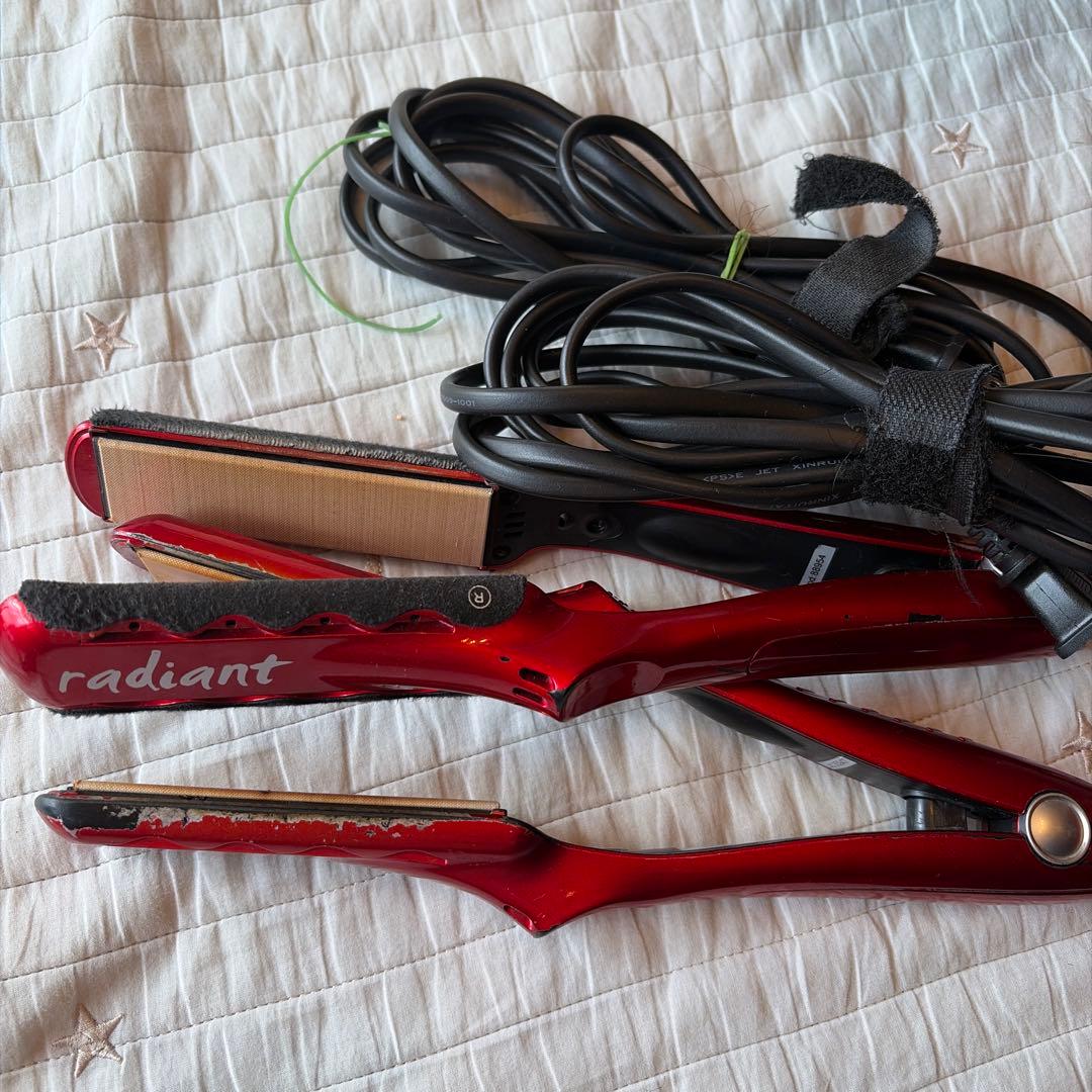 radiant ストレートヘアアイロン 2本セット radiant（ラディアント） 爆買 シルクプロアイロン 28mm レッド B