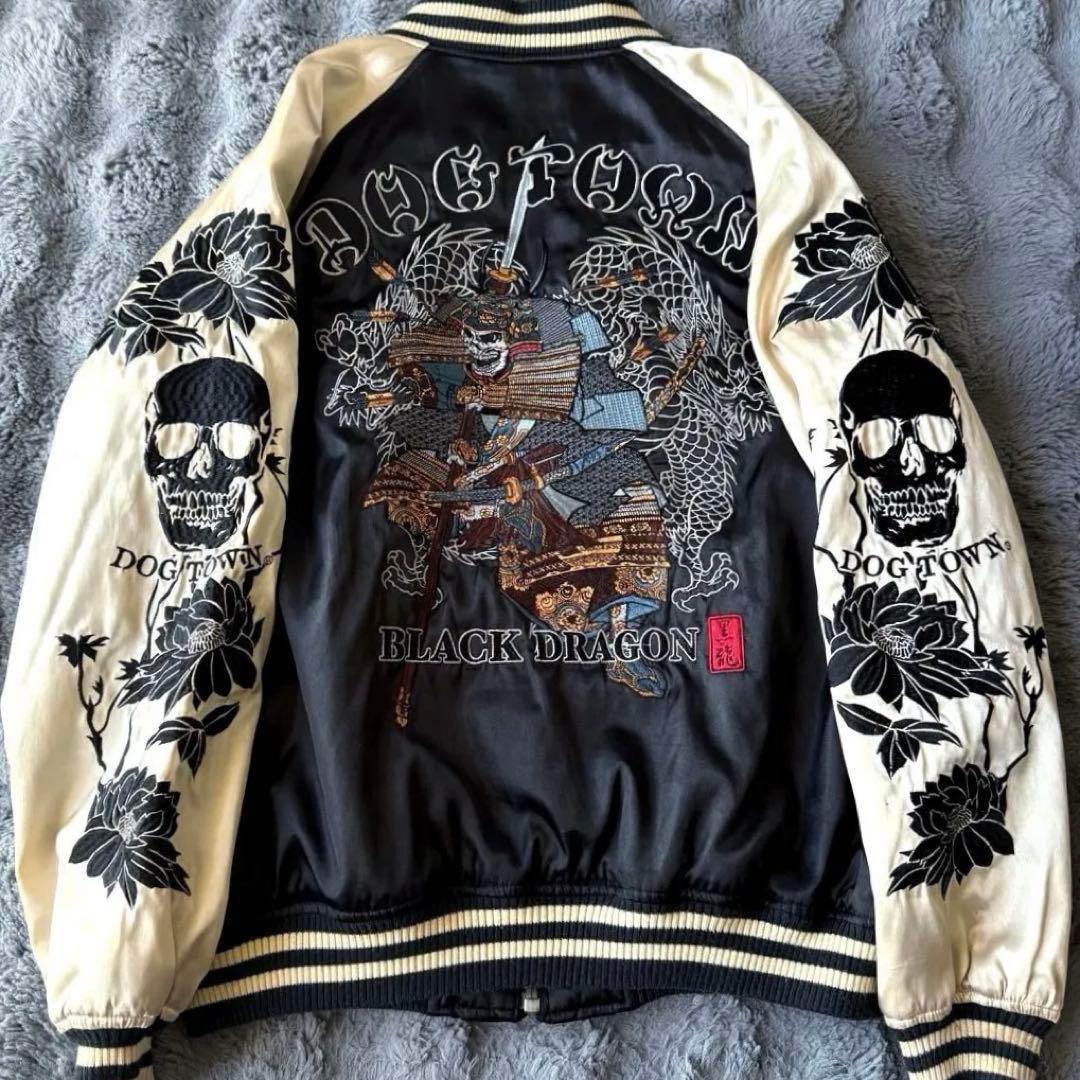 DOG TOWN スカジャン 90s 00s 髑髏武者 L スカル ドッグタウン - メルカリ