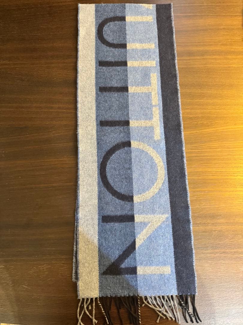 [美品]LOUIS VUITTON ストライプマフラー LOUIS VUITTON（ルイ・ヴィトン） カシミヤ×ウール ストライプ